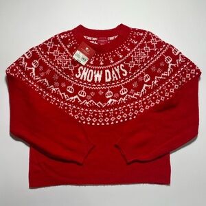 Wondershop Red Snow Days Sweater Women’s Size Small NWT